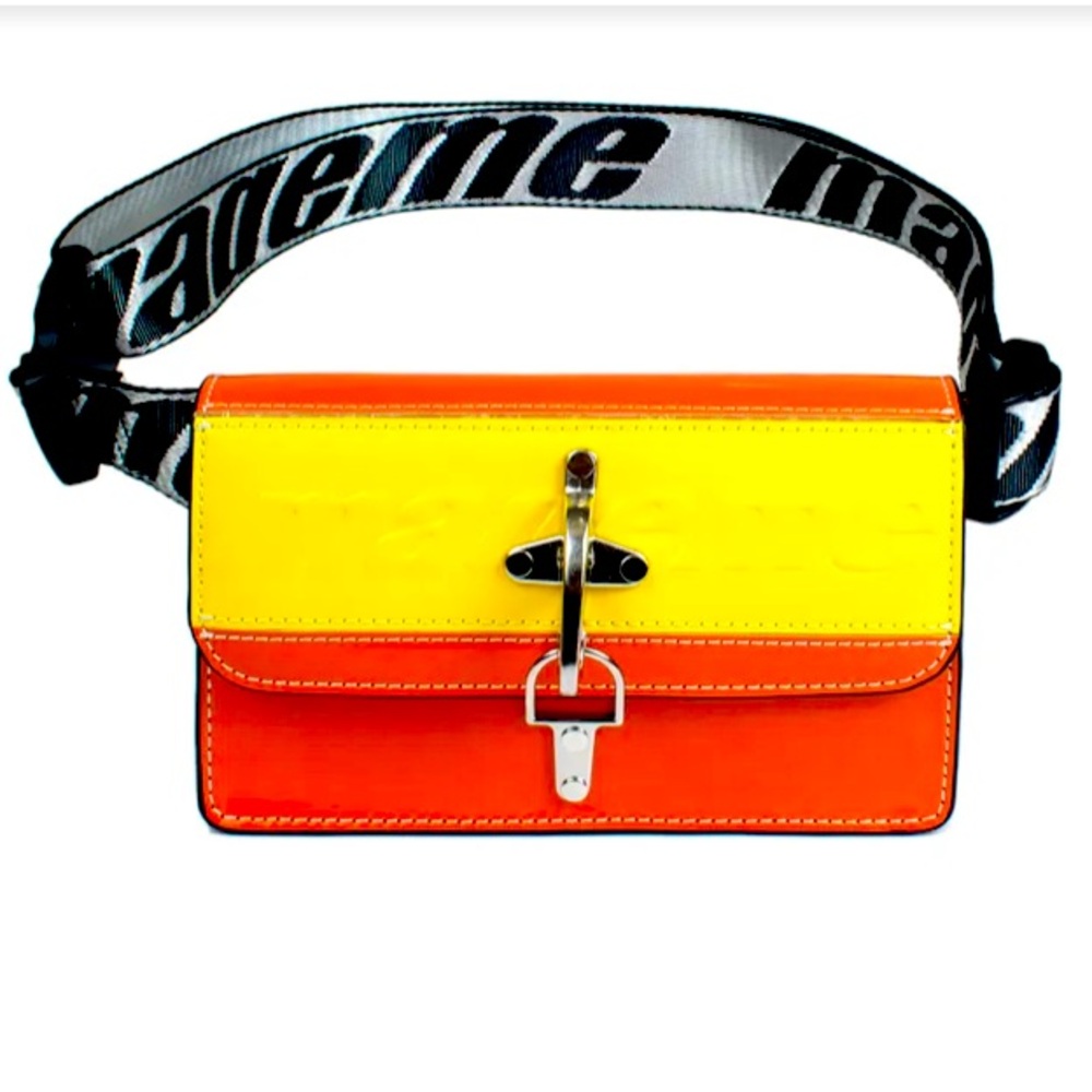 MadeMe Vinyl crossbody Belt Bag in Orange